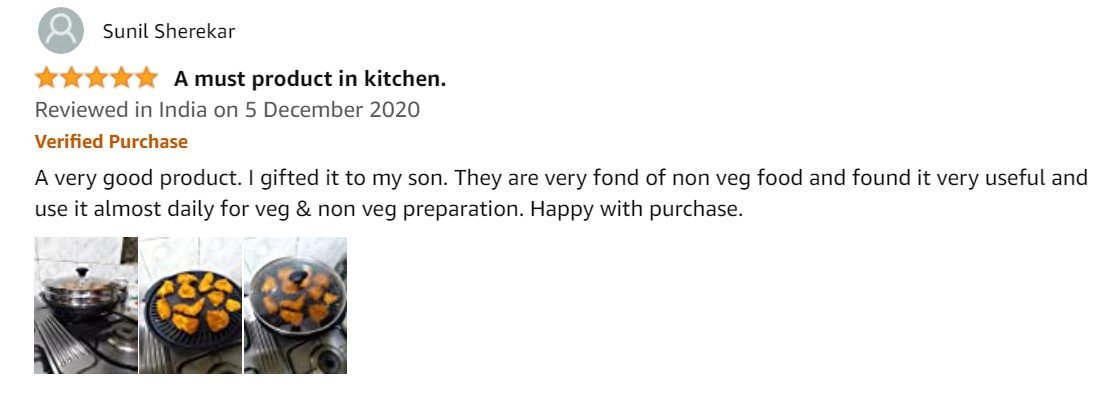 Amazon Customer review for gas o grill range