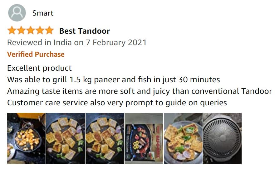 Amazon Customer review for gas o grill range