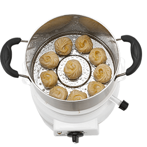steemo stainless steel steam cooker with momo maker attachments
