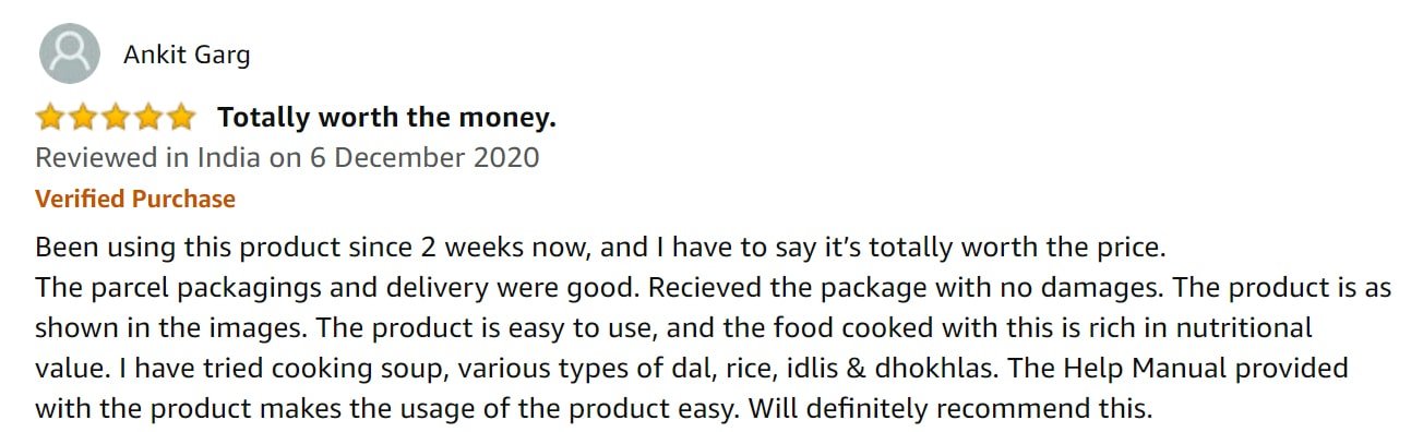 amazon customer review for steemo multi steam cooker