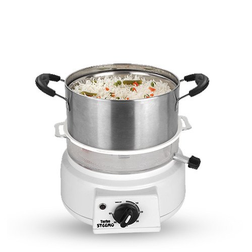 steemo stainless steel steam cooker with rice attachments