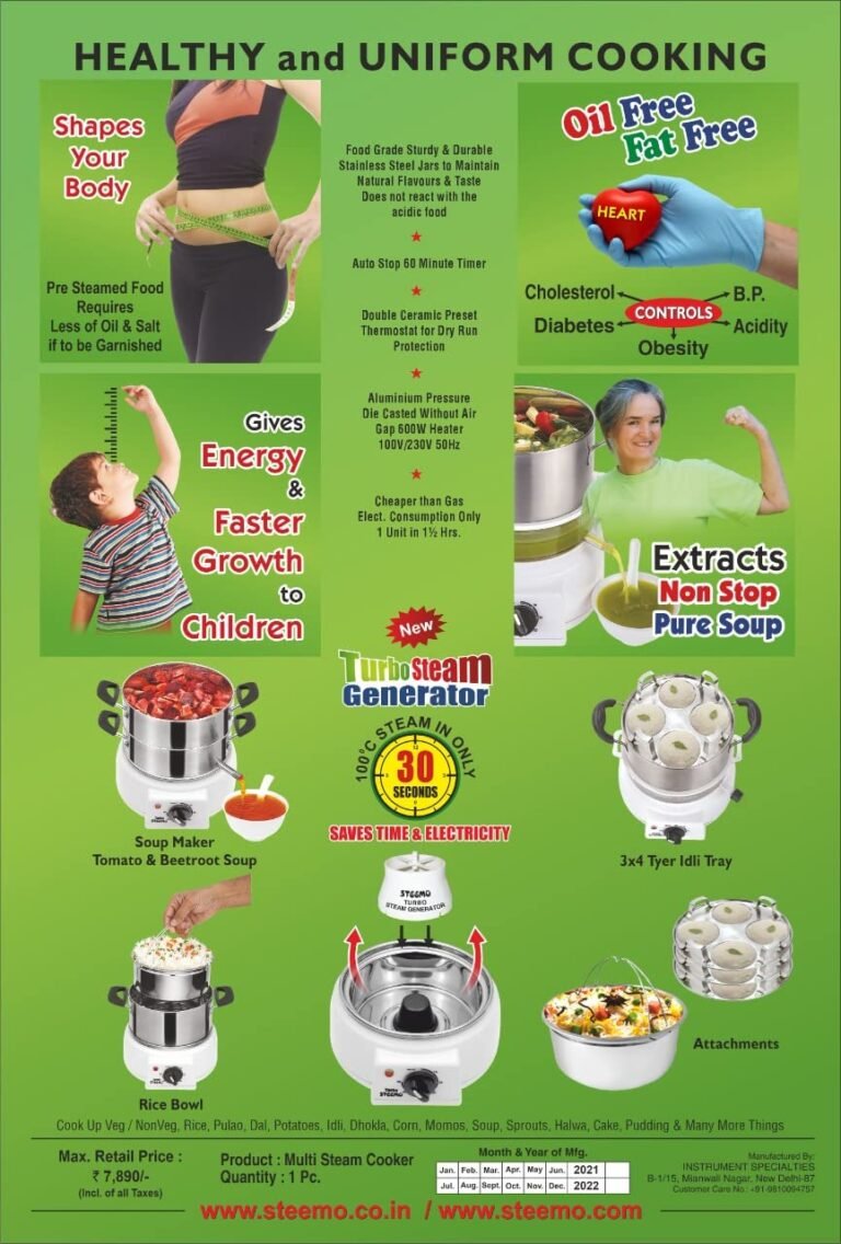 S.S. Model MULTI STEAM COOKER