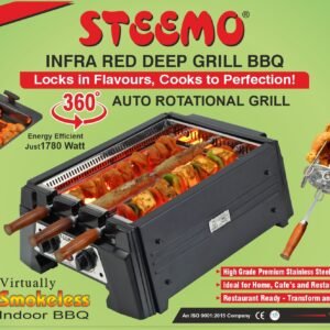 Electric Smokeless Magical Deep Grill 360º Rotational Infrared Indoor & Outdoor Grill