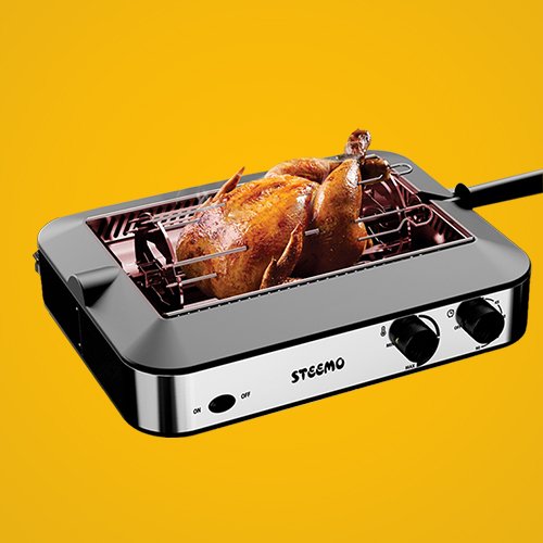 Electric Smokeless  360º Rotational Grill Indoor & Outdoor