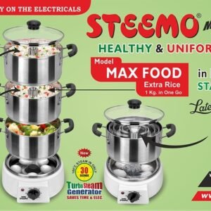 Steemo Multi Steam Cooker Model Max Food for Extra Rice